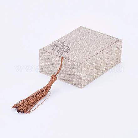 Деревянные кулон ожерелье коробки OBOX-K001-04B-1