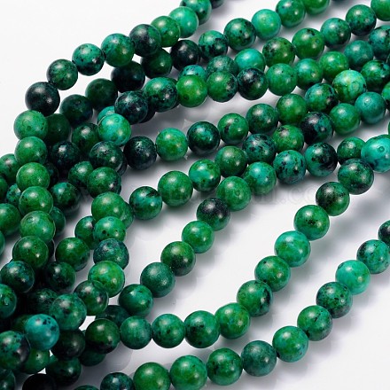 Brins de perles turquoise (jaspe) teints et jaunes naturels X-GSR8mmC094-1