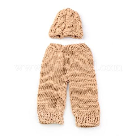 Costume de bonnet de bébé en crochet AJEW-R030-68-1