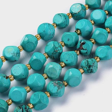Chapelets de perles en turquoise naturelle G-A030-B05-8mm-1