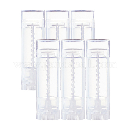 Benecreat 50 шт. 5 мл / г пластиковые пустые овальные тюбики для бальзама для губ контейнеры для дезодоранта блеск для губ тюбики для бальзама для губ DIY-BC0009-26B-1