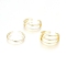 Brass Cuff Toe Rings, Stackable Rings, Mixed Style, Golden, US Size 3(14mm), 3pcs/set