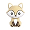 Silicone Beads, Fox, Wheat, 30x23x16.5mm, Hole: 2mm