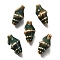 Handmade Porcelain Beads, Conch, Teal, 20x10.5x10mm, Hole: 1.8mm