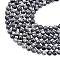 Natural Larvikite Beads Strands, Round, 8mm, Hole: 1mm, about 47~49pcs/Strand, 15.35''(39cm), 6strands/box