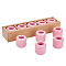 Porcelain Candle Holder, Candle Jar, Column, Pink, 3.2x3.2cm, Inner Diameter: 1.75cm, 5pcs/box