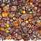 DIY Beads Kits, including Acrylic Beads, Glass Beads, Goldenrod, 3~22.5x3~21x3~13mm, Hole: 1~5.5mm