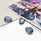 Pointed Back Resin Rhinestone Cabochons, Faceted, Teardrop, Marine Blue, 14x10mm, 40pcs/set