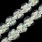 Handmade Foil Glass Beads, Heart, Medium Spring Green, 16x15x9mm, Hole: 1.5mm, 1.5mm, about 24pcs/strand, 12.59~13.18 inch(32~33.5cm)