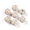 Easter Theme Printed Wood Beads, Round, FireBrick, 14.5~15x15.5~16.5mm, Hole: 4~4.5mm