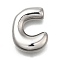 304 Stainless Steel Pendants, Letter Charm, Anti-Tarnish, Letter C, 23x18x6mm, Hole: 3.5x2.2mm