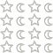 304 Stainless Steel Linking Rings, Moon/Star, Stainless Steel Color, 8x7x1.5mm, Inner Diameter: 2x6mm, 20pcs/box