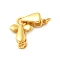 925 Sterling Silver Fold Over Clasps, with Jump Ring, Cross, Golden, 21x9x5mm, Hole: 1.4mm