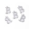 Tarnish Resistant 304 Stainless Steel Charms, Greek Alphabet, Stainless Steel Color, Letter.B, 14x9x1mm, Hole: 1.2mm