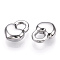 Non-Tarnish 304 Stainless Steel Charms, Manual Polishing, Heart Padlock Charm, Stainless Steel Color, 14x10.5x5mm, Hole: 4x4.5mm