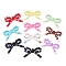 Opaque Acrylic Beads, Bowknot with Polka Dot Pattern, Mixed Color, 28.5x49x9mm, Hole: 2.5mm