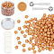 Sealing Wax Particles Kits for Retro Seal Stamp, with Stainless Steel Spoon, Candle, Plastic Empty Containers, Dark Goldenrod, 9mm, 200pcs