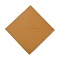 PU Imitation Leather Bookmarks, Page Corner Markers, Rhombus, Goldenrod, 131x132x3mm