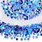 2 Bags Imitation Artificial Crystal Glass Beads, Faceted Cube, Mixed Style, Blue, 4x4x4mm, Hole: 1.2mm, about 100pcs/bag