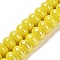 Porcelain Rondelle Beads, Yellow, 8.5x5.5mm, Hole: 1.8mm, about 55pcs/strand, 28~30cm