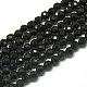 Chapelets de perles en pierre noire synthétique G-S300-07-3mm-1