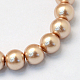 Backen gemalt pearlized Glasperlen runden Perle Stränge HY-Q330-8mm-11-2