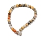 Agate folle naturel chapelets de perles rondes G-M272-03-4mm-5