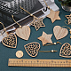 Gorgecraft 2 ensembles 2 décorations de pendentifs en bois sur le thème de Noël HJEW-GF0001-39B-3