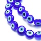 Chapelets de perles rondes de chalumeau manuelles de mauvais œil LAMP-L058-12mm-12-3