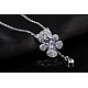 Bear Real Platinum Plated Alloy Pendant Necklaces NJEW-AA00065-42P-2