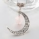 Antique Silver Plated Moon Alloy Big Pendants PALLOY-JF00082-03-2