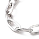 304 Stainless Steel Cable Chain Bracelet for Men Women BJEW-E031-05B-P-2
