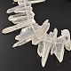 Hebras de abalorios de cristal de cuarzo en bruto naturales G-I111-02-3
