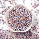 Perles de rocaille en verre peintes à cuisson bicolores&nbsp;SEED-C003-01C-2