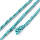 工芸品の編み物用の綿糸  ミディアムターコイズ  3mm  約109.36ヤード（100m）/ロール KNIT-PW0001-01-35-3
