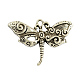 Tibetan Style Alloy Dragonfly Pendants TIBEP-3799-AS-LF-1