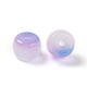 Opaque Spray Painted Glass Beads GLAA-D006-13-4