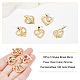 NBEADS 10 Pcs 5 Styles Real 18K Gold Plated Mother's Day Charms ZIRC-NB0001-76-3