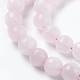 Chapelets de perles en quartz rose naturel G-G542-8mm-31-3