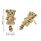 Tiger Chinese Zodiac Cubic Zirconia Stud Earrings EJEW-SZ0001-78-7