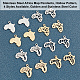 Unicraftale 16 pièces 4 styles afrique carte pendentifs breloques 2 couleurs en acier inoxydable pendentifs carte de l'afrique avec mot amour pendentifs pour bijoux fabrication artisanale 1.6mm trou STAS-UN0028-39-4