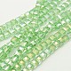 Electroplate Glass Beads Strands EGLA-D018-8x8mm-33-1