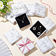 BENECREAT 8 Pack White Marble Effect Square Cardboard Jewellery Pendant Boxes Gift Boxes with Sponge Insert CBOX-BC0001-20-5