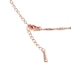 Collane sottili con catena di singapore intrecciata in lega di stagno placcata oro rosa NJEW-BB10186-18-2