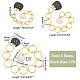 Nbeads 3 pz 3 misure catenelle per maglieria con ciondoli per gatti HJEW-PH01834-2
