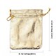 オーガンジーバッグ巾着袋  長方形  ゴールド  12x9cm X-OP-S009-12x9cm-02-5
