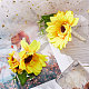 CRASPIRE Sunflower Corsage Wedding Flowers Accessories Pack of 2 Artificial Flower Yellow Groom Groomsman Best Man Wedding Flowers Accessories for Groom Groomsmen Prom JEWB-CP0001-01-6