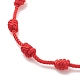3 шт. 3 размера нейлоновый плетеный браслет с узлом BJEW-JB08369-7
