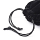 Black Rectangle Shaped Velvet Jewelry Drawstring Bags X-TP010-2-4