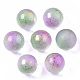 Perles de verre dépoli peintes à la bombe transparente GLAA-N035-05C-05-1